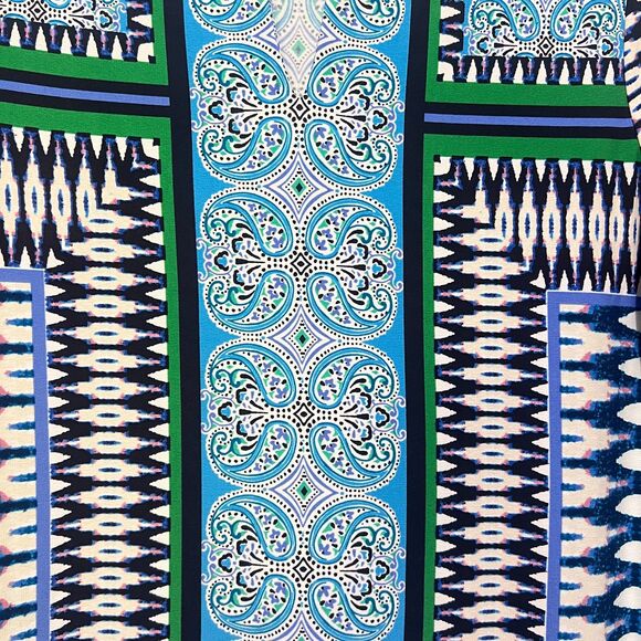 Chicos Bordered Tile Vibrant Print Dress in Blue Multi Size 0 (small) NWT - Picture 8 of 8